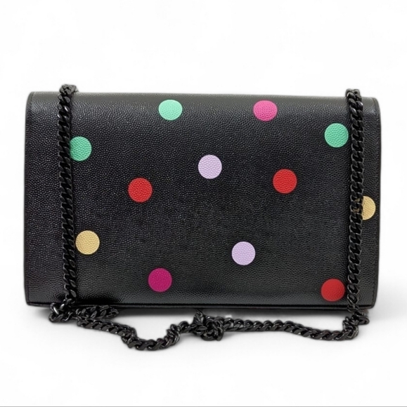✨️Authentic saint laurent multicolor Polka Dot Wallet on chain - Picture 11 of 15